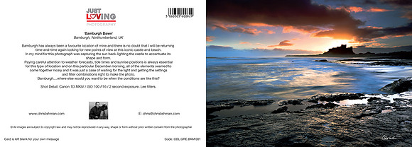 Bamburgh Dawn_A5 Greeting Card_CDL.GRE.BAM.001