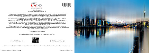 Tyne Reflection_A5 Greeting Card_CDL.GRE.TYN.010