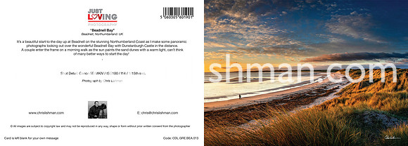 Beadnell Bay _A5 Greeting Card