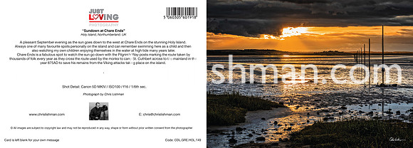 Sundown at Chare Ends _A5 Greeting Card