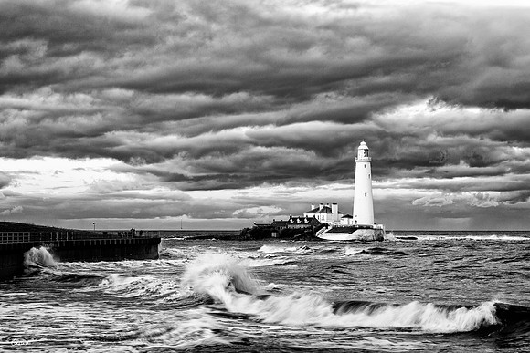 "Stormy Seas at St. Mary's"