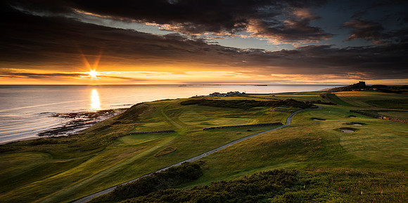 Sunrise over The Farnes Pano