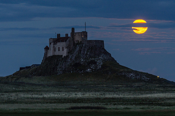 Super Moon at Lindisfarne Castle