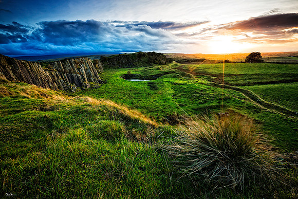 'Contre Jour at Walltown Crags"