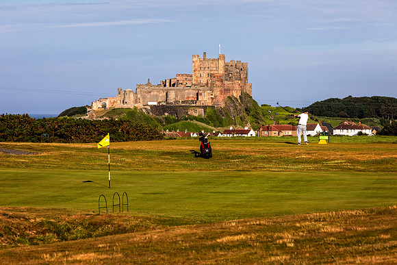 17th Green and Bamburgh Castle
