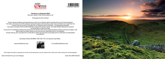 Sundown on Hadrian's Wall_A5 Greeting Card_CDL.GRE.HAD.002