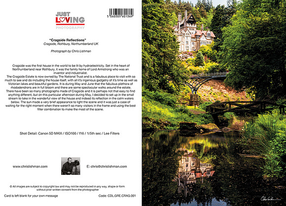 Cragside Reflections_A5 Greeting Card_CDL.GRE.CRAG.001