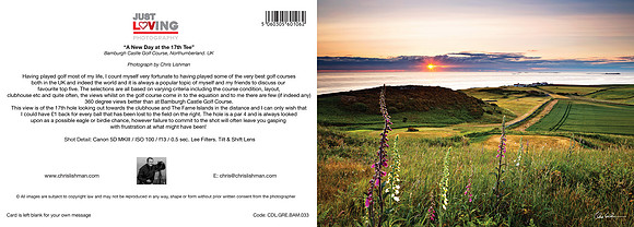 A New Day at the 17th Tee_A5 Greeting Card_CDL.GRE.BAM