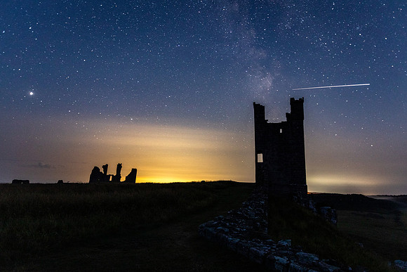 ISS Over Dunstanburgh Castle
