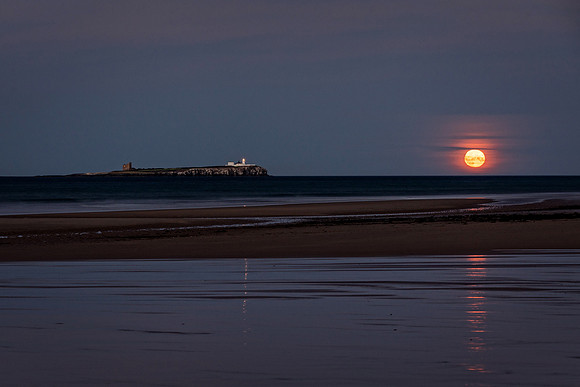 Harvest Moon and Inner Farne
