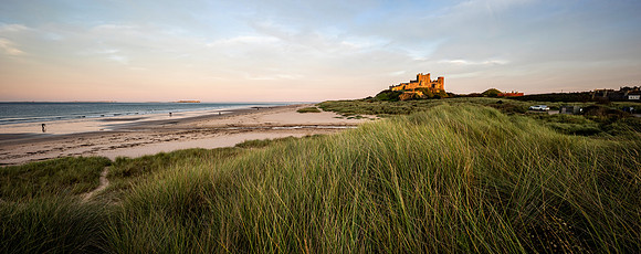 Bamburgh Beach and Castle Pano