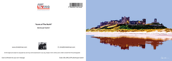 A5 Greeting Card_IOTN_Bamburgh Castle I