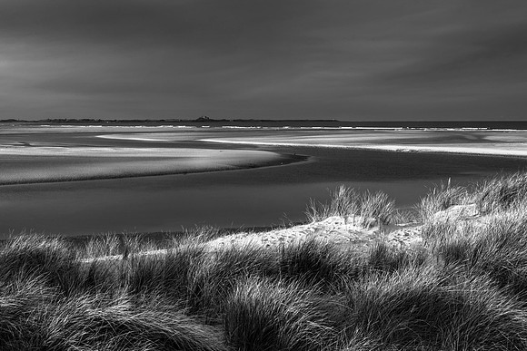 Budle Bay in B&W